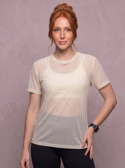 Tulle Mesh Top - Feather