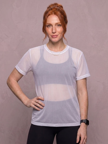 Tulle Mesh Top - Feather