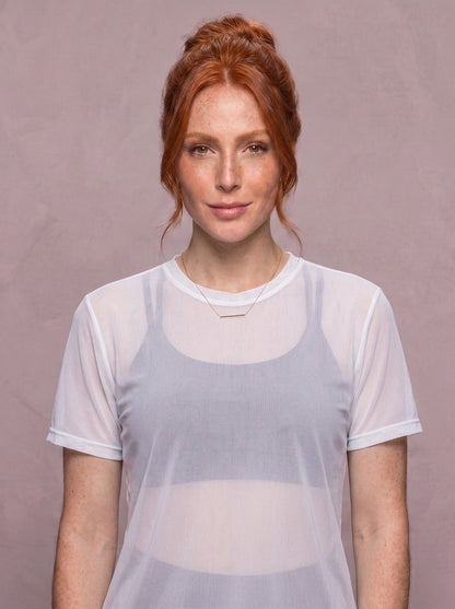 Tulle Mesh Top - Feather
