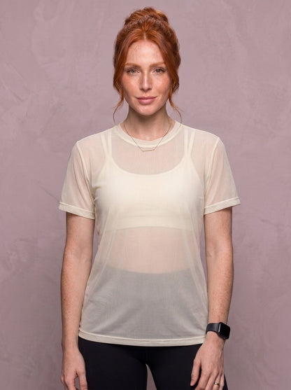 Tulle Mesh Top - Feather