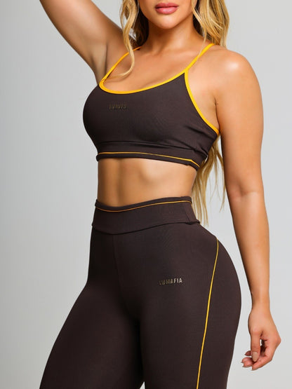 Via Mafia Lucid Set — Cocoa & Mustard detail