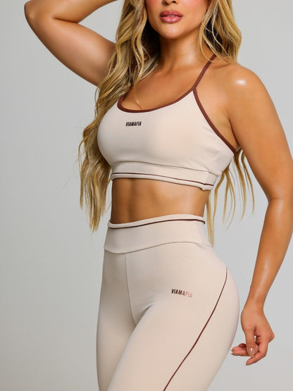 Via Mafia Lucid Set — Sand & Cognac detail