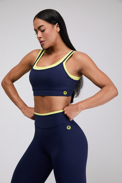 Via Mafia Wild Set — Navy bra and legging set